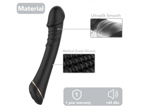 Wibrator punktu G silikonowy Hancock czarny USB 9 trybów - 7