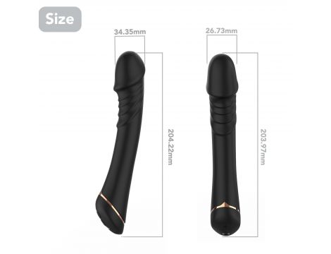 Wibrator punktu G silikonowy Hancock czarny USB 9 trybów - 8