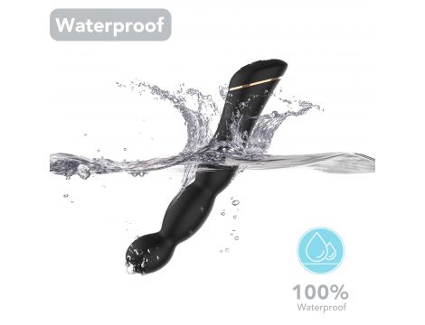 Wibrator analny Laband Black silikonowy 9 funkcji USB 21 cm - 4