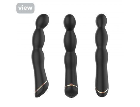 Wibrator analny Laband Black silikonowy 9 funkcji USB 21 cm - 7