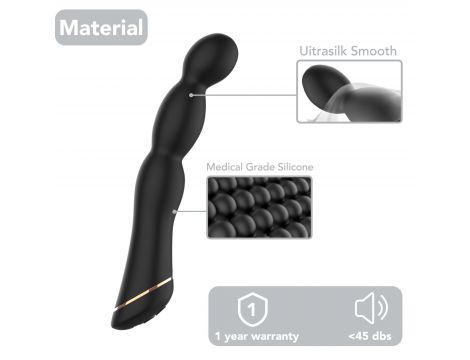Wibrator analny Laband Black silikonowy 9 funkcji USB 21 cm - 8