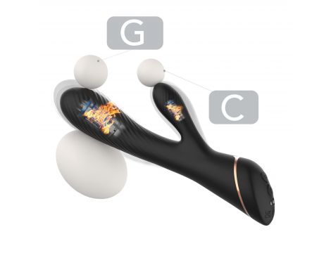 Wibrator króliczek Hare czarny silikonowy USB 9 wibracji - 2
