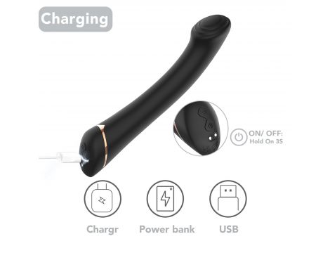 Wibrator punktu G silikonowy Gwand czarny USB - 5