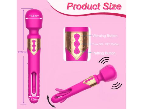 Wibrator z ruchomym języczkiem B Series Cute różowoczerwony USB - 9