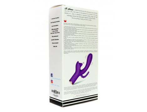 Wibrator Patty silikonowy stymulator łechtaczki z wypustką analną USB - 10