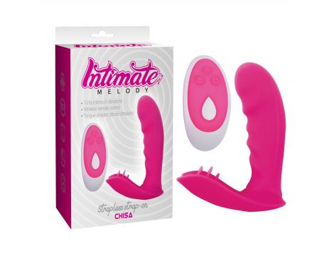 Bezpaskowy strap-on wibrujący Intimate Melody silikonowy 12 cm