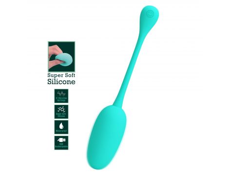 Silikonowe jajko wibrujące Pretty Love Knucker zielone 12 funkcji - 2