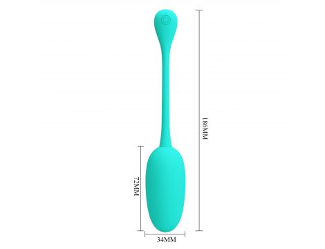Silikonowe jajko wibrujące Pretty Love Knucker zielone 12 funkcji - 9