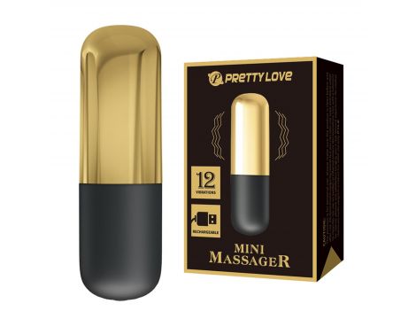 Mini wibrator Pretty Love złoty 12 funkcji - 2