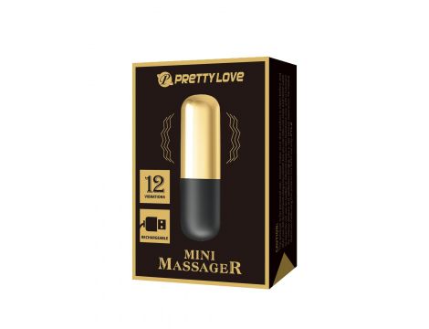 Mini wibrator Pretty Love złoty 12 funkcji - 9