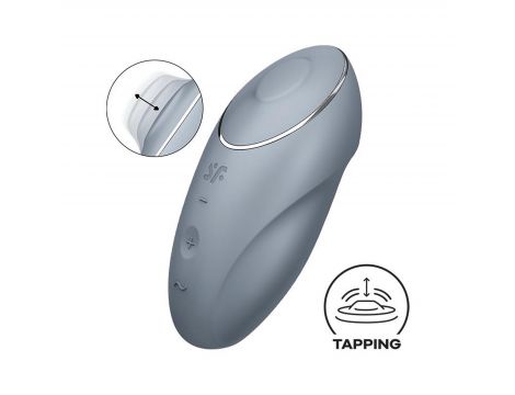 Stukający wibrator Satisfyer Tap & Climax 1 niebieskoszary USB - 2