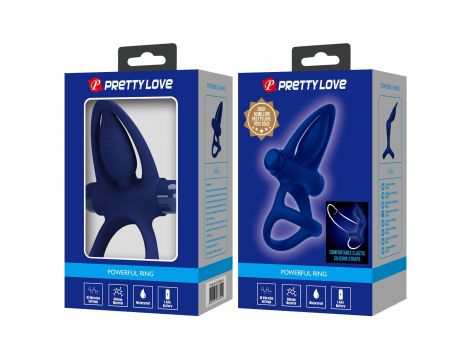 Pierścień wibrujący silikonowy Pretty Love delfin 10 trybów - 10