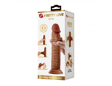 Dildo realistyczne Pretty Love Keon TPR 21 cm z przyssawką giętkie - 12