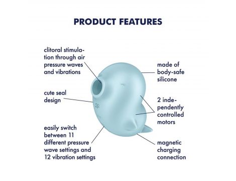 Stymulator łechtaczki Satisfyer Sassy Seal silikonowy IPX7 - 6