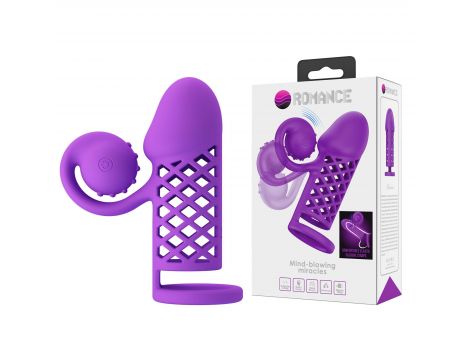 Przedłużka na penisa Romance stymulator łechtaczki 10 wibracji USB - 2