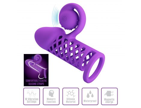 Przedłużka na penisa Romance stymulator łechtaczki 10 wibracji USB - 3