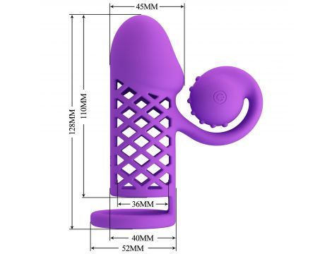 Przedłużka na penisa Romance stymulator łechtaczki 10 wibracji USB - 9
