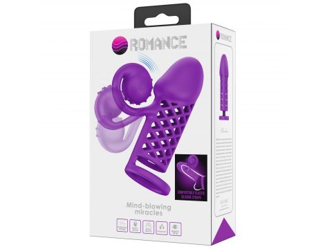 Przedłużka na penisa Romance stymulator łechtaczki 10 wibracji USB - 10