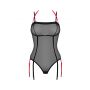 Body erotyczne transparentne Glandez Obsessive czarne XL/2XL - 4