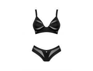 Dwuczęściowy komplet bielizny Chic Amoria Obsessive czarny M/L