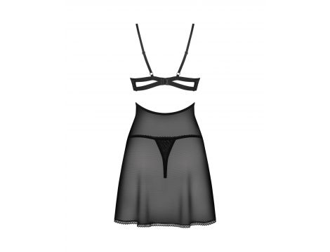 Babydoll Obsessive Nutris koronkowy z stringami M/L - 3