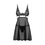 Babydoll Obsessive Nutris koronkowy z stringami M/L - 5