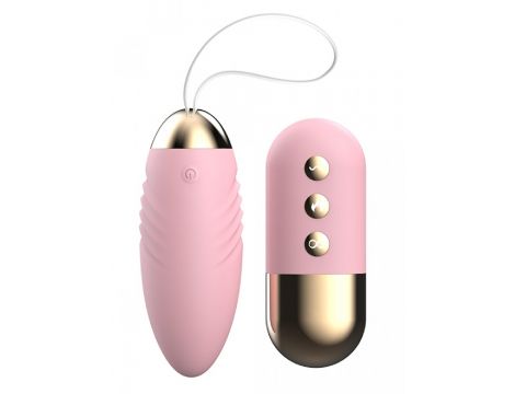 Wibrujące jajko zdalne rozgrzewane Argus różowe silikonowe USB 8 cm - 2