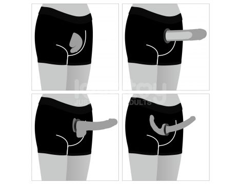 Chic Strap-On shorts (28 - 31 inch waist) Black - 21