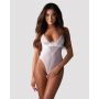 Body otwarte koronkowe Alissium Obsessive białe M/L - 5