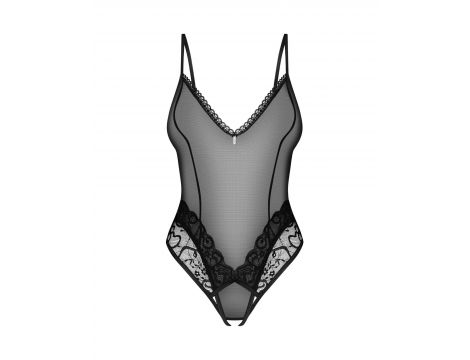 Body erotyczne Obsessive Blomentis otwarte czarne M/L - 6