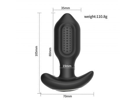 Wibrujący korek analny Bliss APP silikonowy USB - 2