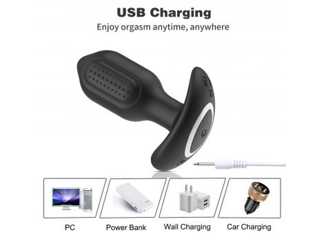 Wibrujący korek analny Bliss APP silikonowy USB - 4