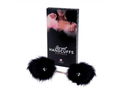Kajdanki marabou czarne Secret Play - 3