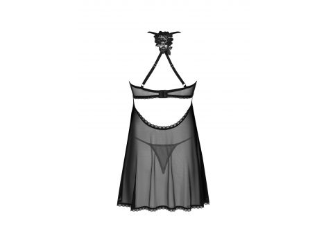 Zmysłowy babydoll i stringi Obsessive czarne XL/2XL - 3