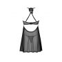 Zmysłowy babydoll i stringi Obsessive czarne XL/2XL - 4