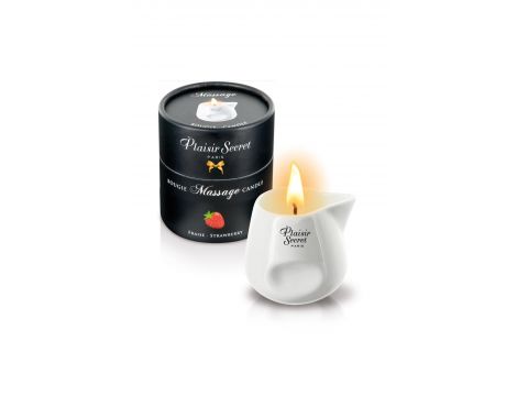 Świeca do masażu truskawkowa Plaisir Secret 80ml - 3