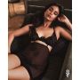Babydoll koronkowy transparentny z fiszbinami i stringami Obsessive XL 2XL - 7