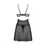 Babydoll koronkowy transparentny z fiszbinami i stringami Obsessive XL 2XL - 6