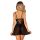 Koronkowy babydoll i stringi Obsessive Chemeris czarny XL 2XL