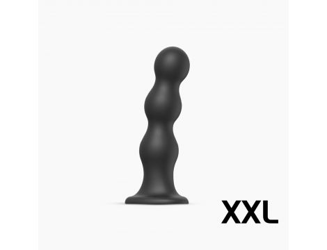 Dildo plug z kulkami Strap on me czarny XXL