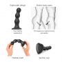 Dildo plug z kulkami Strap on me czarny XXL - 3