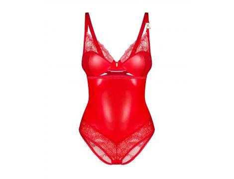 Body koronkowe Aliosa Obsessive czerwone 2XL/3XL - 5