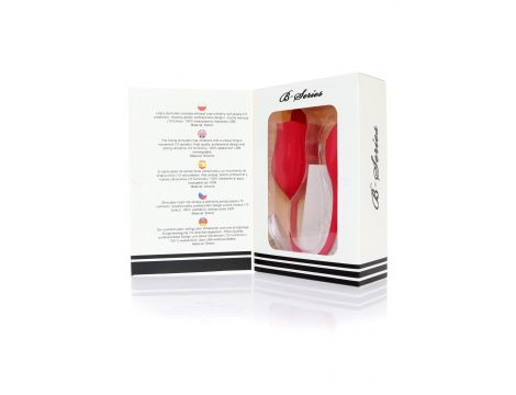 Stymulator liżący z wibrującym jajkiem silikonowy USB B Series Magic - 5