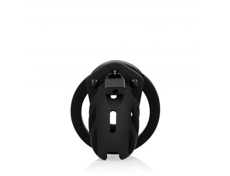 Pas cnoty silikonowy ManCage Model 23 czarny 6,5 cm