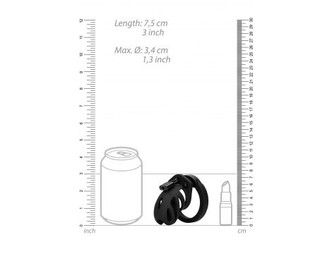 Pas cnoty silikonowy ManCage Model 23 czarny 6,5 cm - 3