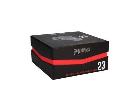 Pas cnoty silikonowy ManCage Model 23 czarny 6,5 cm - 2
