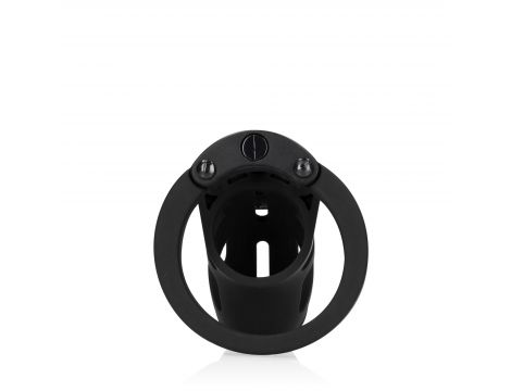 Pas cnoty silikonowy ManCage Model 23 czarny 6,5 cm - 7