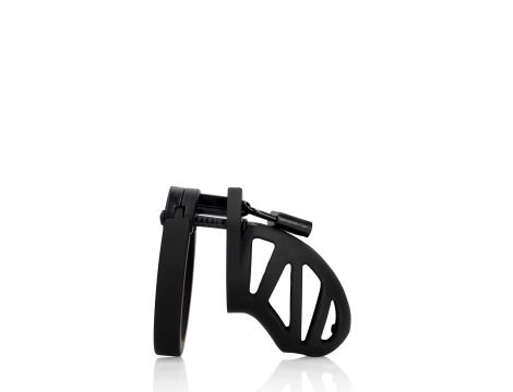 Pas cnoty silikonowy ManCage Model 23 czarny 6,5 cm - 5