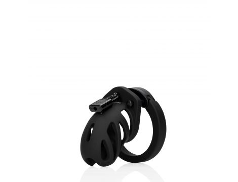 Pas cnoty silikonowy ManCage Model 23 czarny 6,5 cm - 6