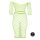 Neonowy komplet bielizny Ouch top z rękawem i spódnica XL XXXXL